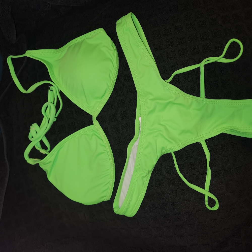 Lime Green Bikini set L
